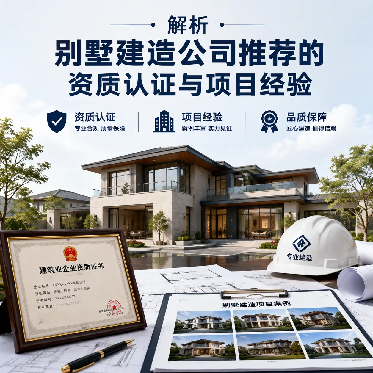 解析 贵阳 别墅建造公司推荐的资质认证与项目经验