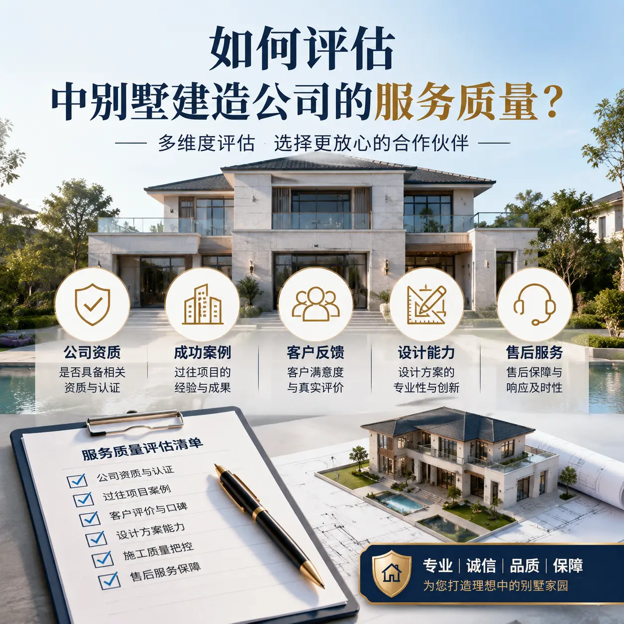 如何评估 贵阳 中别墅建造公司的服务质量？