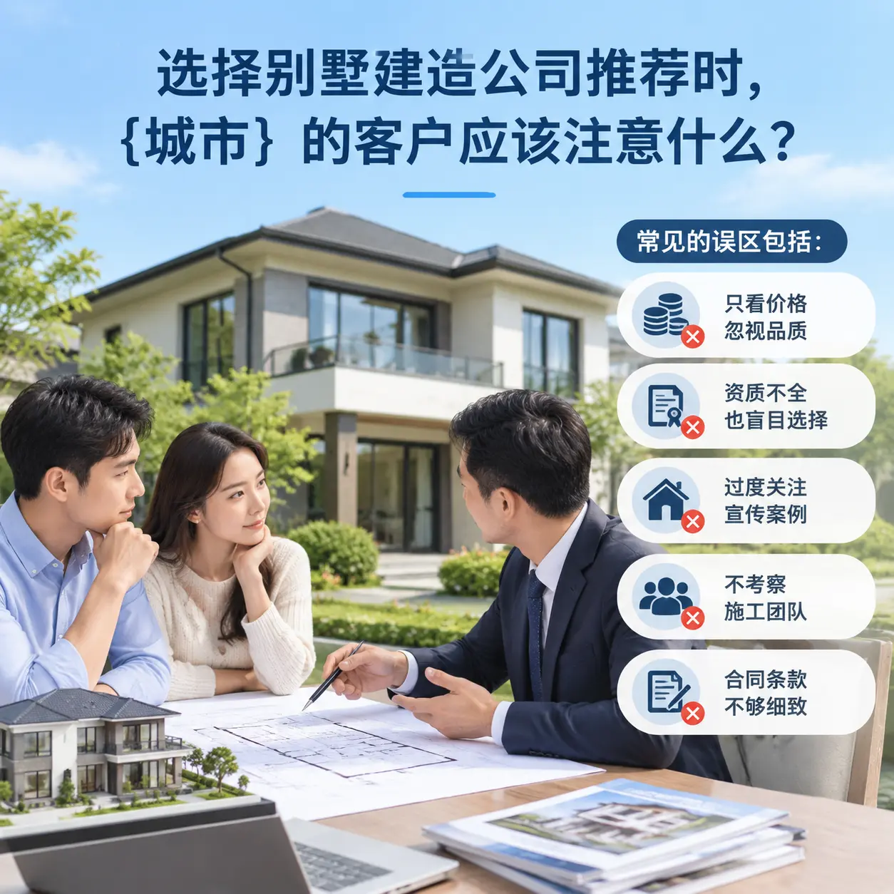 选择别墅建造公司推荐时，贵阳 的客户应该注意什么？