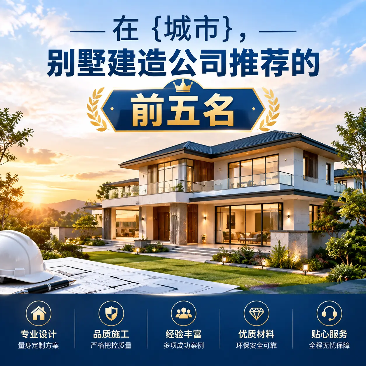 在 贵阳，别墅建造公司推荐的前五名