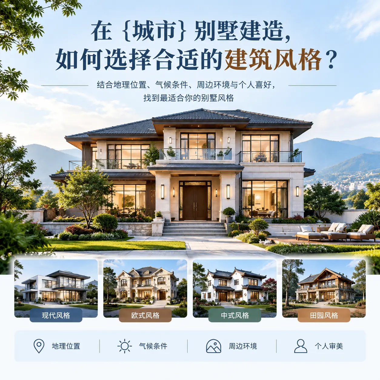 在 贵阳 别墅建造，如何选择合适的建筑风格？